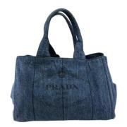 Pre-owned Denim prada-bags Prada Vintage , Blue , Dames