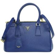 Pre-owned Leather prada-bags Prada Vintage , Blue , Dames