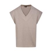 Zand Gilet Vest voor Mannen A Paper Kid , Beige , Heren