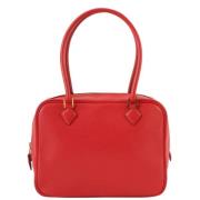 Pre-owned Canvas handbags Hermès Vintage , Red , Dames