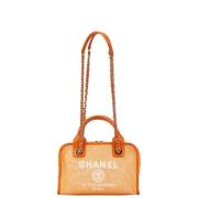 Pre-owned Canvas chanel-bags Chanel Vintage , Orange , Dames