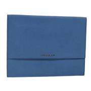 Pre-owned Leather clutches Burberry Vintage , Blue , Dames