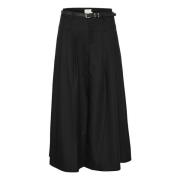 Zwarte Kalissi Rok met Zakken Kaffe , Black , Dames