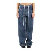 Blauwe Katoenen Jeans Gemaakt in Italië MM6 Maison Margiela , Blue , D...