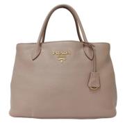 Pre-owned Leather prada-bags Prada Vintage , Beige , Dames