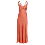 Koraal Cut-out jurk met V-hals Simkhai , Orange , Dames