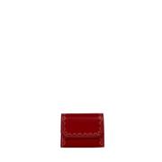 Pre-owned Leather wallets Cartier Vintage , Red , Dames