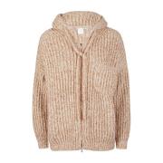 Zachte Wol Kasjmier Mohair Zijde Hooded Bomberjack Eleventy , Brown , ...