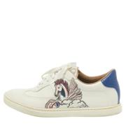 Pre-owned Leather sneakers Hermès Vintage , White , Dames