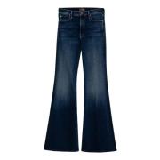 Flared Jeans The Doozy Mother , Blue , Dames