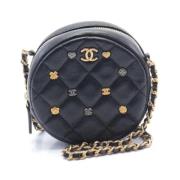 Pre-owned Leather crossbody-bags Chanel Vintage , Black , Dames