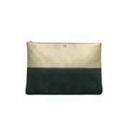 Pre-owned Leather clutches Chanel Vintage , Black , Dames