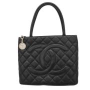 Pre-owned Leather chanel-bags Chanel Vintage , Black , Dames