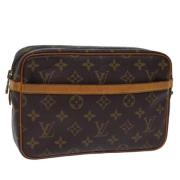 Pre-owned Canvas clutches Louis Vuitton Vintage , Brown , Dames