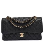 Pre-owned Leather chanel-bags Chanel Vintage , Black , Dames