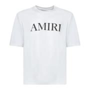 Wit T-shirt Casual Stijl Amiri , White , Heren