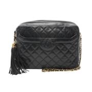 Pre-owned Leather chanel-bags Chanel Vintage , Black , Dames