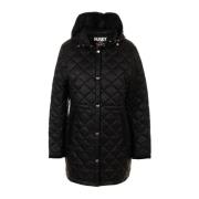 Zwarte Winterjas Victoria Stijl Husky Original , Black , Dames