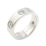 Pre-owned Metal rings Cartier Vintage , White , Dames