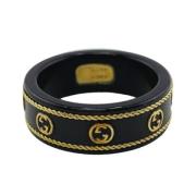 Pre-owned Metal rings Gucci Vintage , Black , Dames