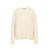 Kasjmier Gebreide Trui in Off-White Kujten , Beige , Dames