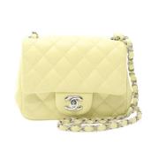 Pre-owned Leather chanel-bags Chanel Vintage , Yellow , Dames