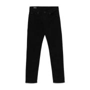 Zwarte Slim Fit Gewassen Denim Jeans Emporio Armani , Black , Heren