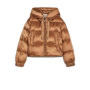 Bruine Gewatteerde Donsjas Max Mara , Brown , Dames