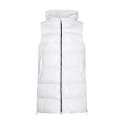 Witte Dons Hoodie Jas Pinko , White , Dames