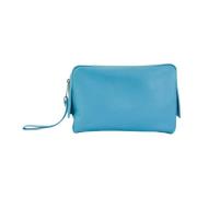 Pre-owned Leather clutches Bottega Veneta Vintage , Blue , Dames