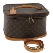 Pre-owned Canvas handbags Louis Vuitton Vintage , Black , Dames