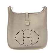 Pre-owned Leather shoulder-bags Hermès Vintage , Beige , Dames