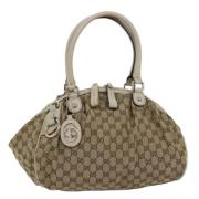 Pre-owned Canvas gucci-bags Gucci Vintage , Beige , Dames