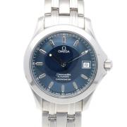 Pre-owned Stainless Steel watches Omega Vintage , Blue , Heren