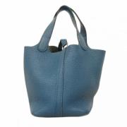 Pre-owned Leather handbags Hermès Vintage , Blue , Dames