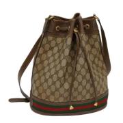 Pre-owned Canvas gucci-bags Gucci Vintage , Beige , Dames