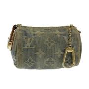 Pre-owned Canvas pouches Louis Vuitton Vintage , Blue , Dames