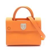 Pre-owned Leather dior-bags Dior Vintage , Orange , Dames