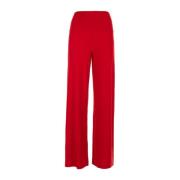 Rode Straight Leg Broek Norma Kamali , Red , Dames