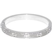 Pre-owned Metal bracelets Cartier Vintage , White , Dames