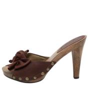 Pre-owned Leather sandals Miu Miu Pre-owned , Brown , Dames