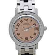 Pre-owned Metal watches Hermès Vintage , Pink , Dames