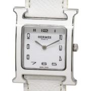 Pre-owned Metal watches Hermès Vintage , White , Dames