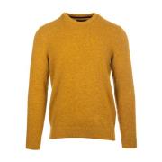 Tisbury Crew Sweater Barbour , Orange , Heren