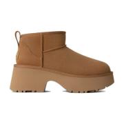 Bruine Suède Klassieke Ultra Mini Laarzen UGG , Brown , Dames