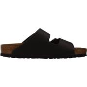 Arizona Dark Brown Slippers Birkenstock , Brown , Heren