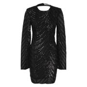 Pailletten Korte Jurk Gestuz , Black , Dames