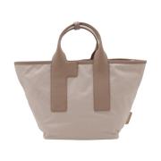 Beige Piuma Schoudertas met Logo Furla , Beige , Dames