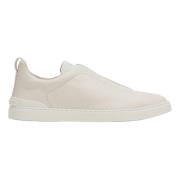 Lage Top Triple Stitch Sneaker Ermenegildo Zegna , Beige , Heren