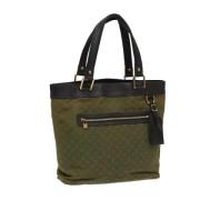 Pre-owned Canvas totes Louis Vuitton Vintage , Green , Dames